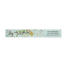 Joyful Joy Holiday Wrap Around Label