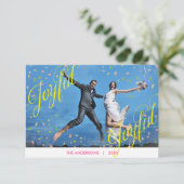 Joyful Joyful Confetti-foto - 3 x 5 kerstkaart Kaart (Staand voorkant)
