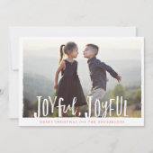 Joyful Joyful Hand Lettered kerstkaart (Voorkant)