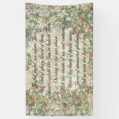 Joyful Joyful Hymn Lyrics Mucha Art Nouveau Floral Spandoek (Verticaal)