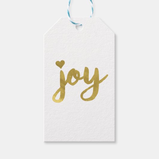 Joyful Joyful ik heb Joy Full of Joy Gold Art Cadeaulabel (Voorkant)