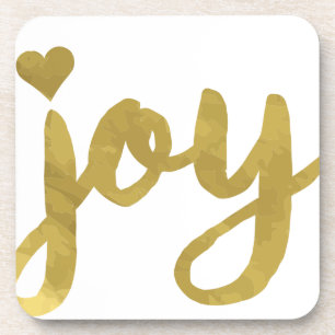 Joyful Joyful ik heb Joy Full of Joy Gold Art Drankjes Onderzetter
