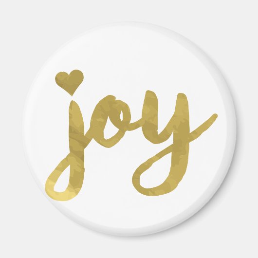 Joyful Joyful ik heb Joy Full of Joy Gold Art Magneet (Voorkant)