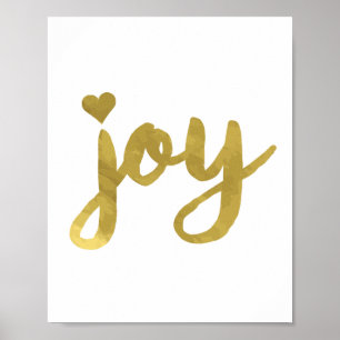 Joyful Joyful ik heb Joy Full of Joy Gold Art Poster