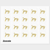 Joyful Joyful ik heb Joy Full of Joy Gold Art Vierkante Sticker (Vel)
