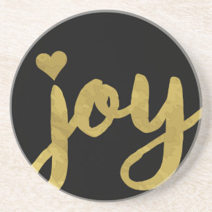 Joyful Joyful ik heb Joy Full of Joy Gold Art Zandsteen Onderzetter