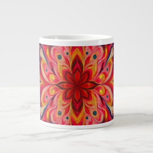 Joyful Kaleidoscope Color coffee Mug Grote Koffiekop (Voorkant)