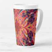 Joyful Kaleidoscope Color Latte Mug Latte Mok (Rechterhoek)