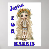 Joyful Kamala Harris President Hippie Boho Poster (Voorkant)