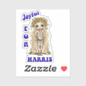 Joyful Kamala Harris President Hippie Boho Sticker (Vel)