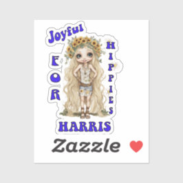 Joyful Kamala Harris President Hippie Boho Sticker