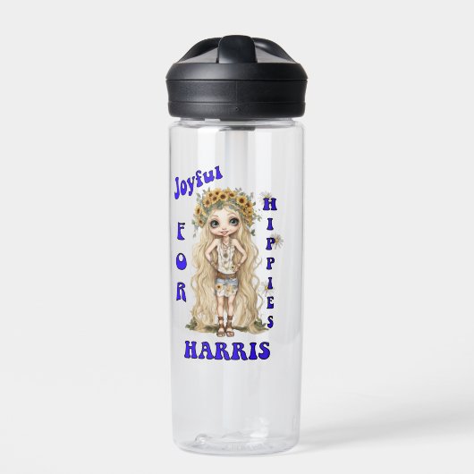 Joyful Kamala Harris President Hippie Boho Waterfles (Voorkant)