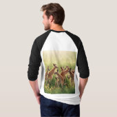 Joyful Kangaroo Hopping Cartoon T-shirt (Achterkant volledig)