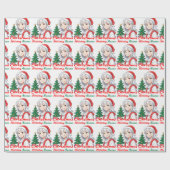 Joyful kawaii meisje - Kerstvakantie Anime Cadeaupapier (Vlak)