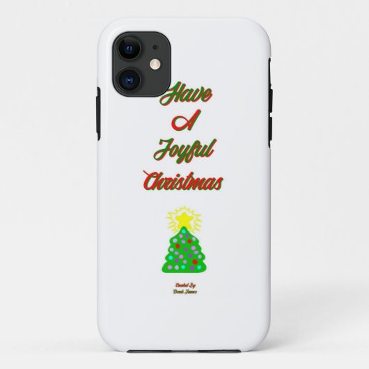 Joyful Kerstapple iPhone SE+iPhone 5/5S Hoesje (Achterkant)