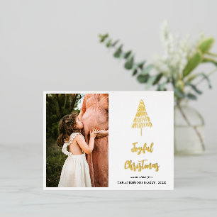 Joyful Kerstbevruchting Foto Folie Feestdagen Briefkaart