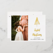 Joyful Kerstbevruchting Foto Folie Feestdagen Briefkaart (Voorkant / Achterkant)