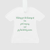 Joyful kerstboom en Wreath Ornament (achterkant)