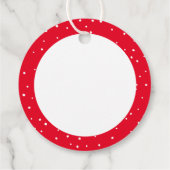 JOYFUL KERSTCADEAU elegante kalligrafie rood Bedankjes Labels (Achterkant)