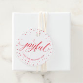 JOYFUL KERSTCADEAU stijlvolle kalligrafie goud roo Bedankjes Labels (In situ)