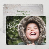 Joyful kerstcadefoto feestdagenkaart (Voorkant / Achterkant)