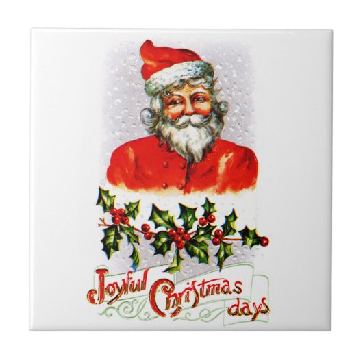 Joyful Kerstdagen Tegeltje (Voorkant)