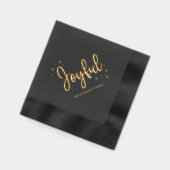 Joyful Kerstfeestdag Folie Servetten (Links)