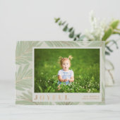 Joyful kerstfoto feestdagenkaart (Staand voorkant)