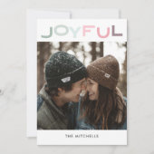 JOYFUL-kerstfoto Feestdagenkaart (Voorkant)