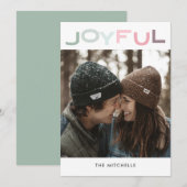 JOYFUL-kerstfoto Feestdagenkaart (Voorkant / Achterkant)