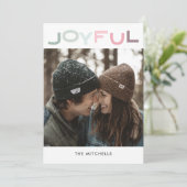 JOYFUL-kerstfoto Feestdagenkaart (Staand voorkant)