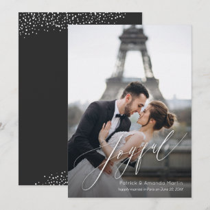 Joyful kerstfoto feestdagenkaart