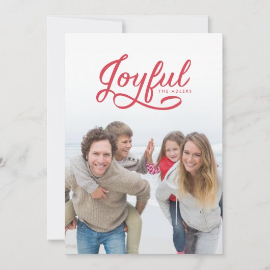 Joyful-kerstfotokaart Feestdagenkaart (Voorkant)