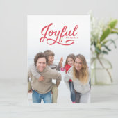 Joyful-kerstfotokaart Feestdagenkaart (Staand voorkant)