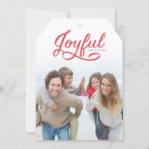 Joyful-kerstfotokaart Feestdagenkaart