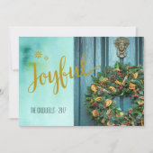 Joyful-kerstfotokaart Feestdagenkaart (Voorkant)