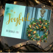 Joyful-kerstfotokaart Feestdagenkaart