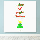 Joyful Kerstgevlekt Canvas Afdruk (Insitu (Houten vloer))