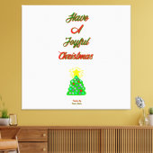 Joyful Kerstgevlekt Canvas Afdruk (Insitu (Woonkamer))