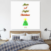 Joyful Kerstgevlekt Canvas Afdruk (Insitu (Slaapkamer))
