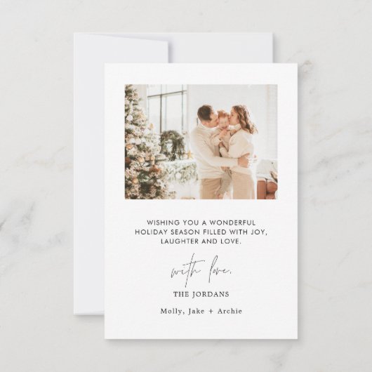 Joyful kerstKaart | Fotovakantie-Kaart in Arching Bedankkaart (Achterkant)
