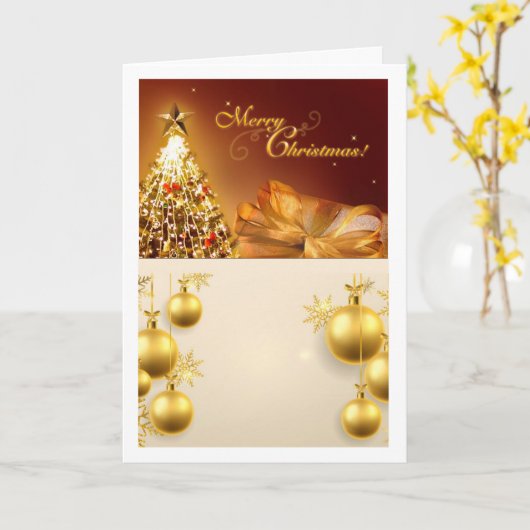 Joyful-kerstkaart Kaart (Gele Bloem)