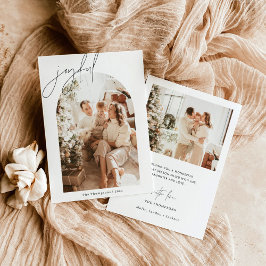 Joyful kerstKaart | Moderne vakantiefotokaart Kaart