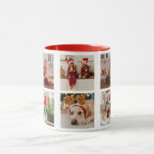 Joyful Kerstkalligraphy Script Photo Afbeelding Mok (Midden)