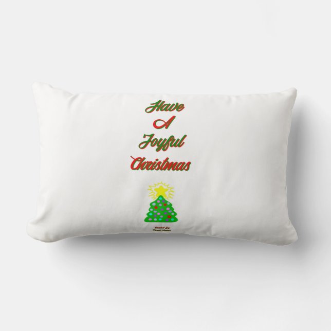Joyful Kerstlumbar Pillow Kussen (Voorkant)