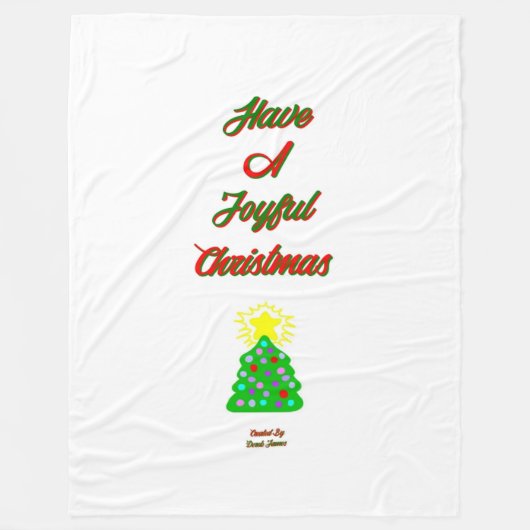 Joyful Kerstman Grote Vleekbank Fleece Deken (Voorkant)