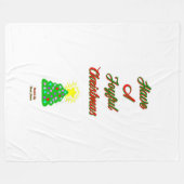 Joyful Kerstman Grote Vleekbank Fleece Deken (Voorkant (Horizontaal))
