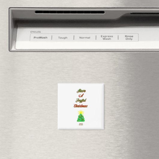 Joyful Kerstmis 2-inch Square Magnet (Insitu (Vaatwasser))