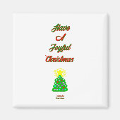 Joyful Kerstmis 2-inch Square Magnet (Voorkant)