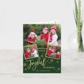 Joyful Kerstmis 3 PHOTO Holiday Greeting Holder Kaart (Voorkant)